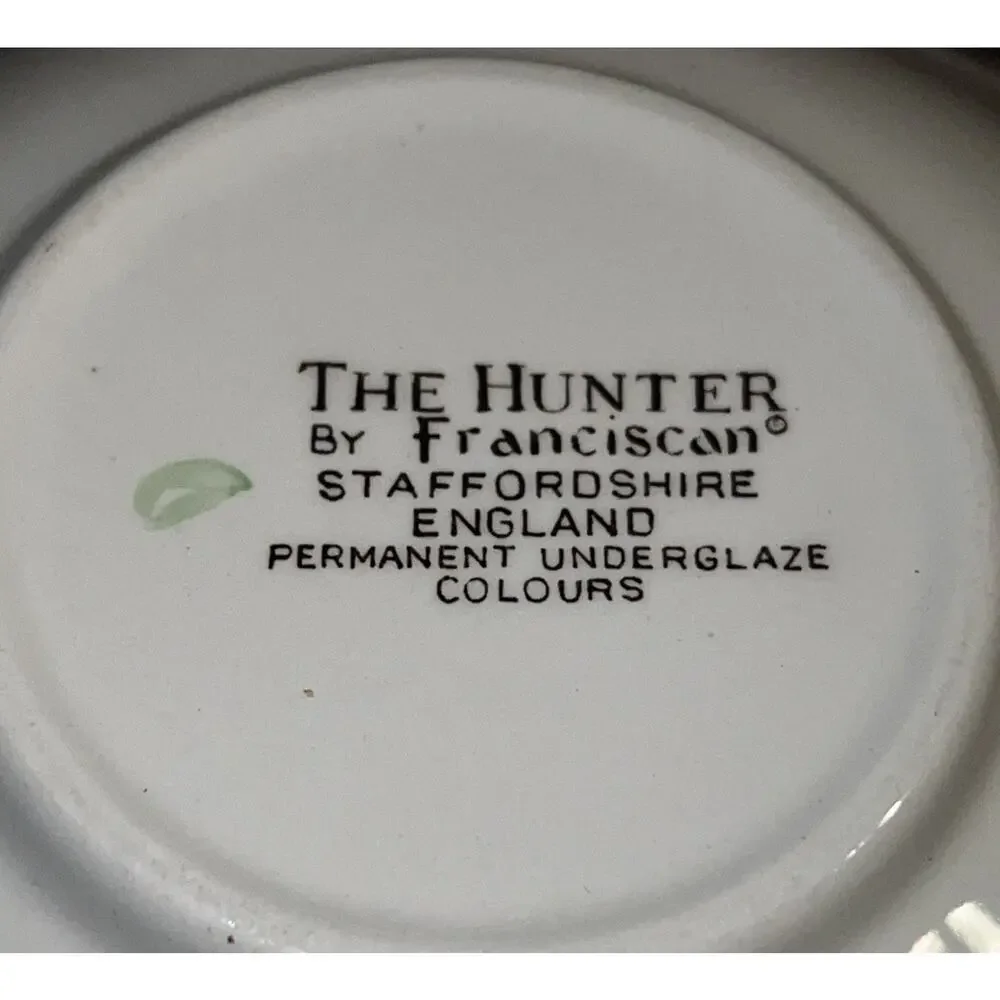 Franciscan Staffordshire England The Hunter Vtg MCM 6.25
